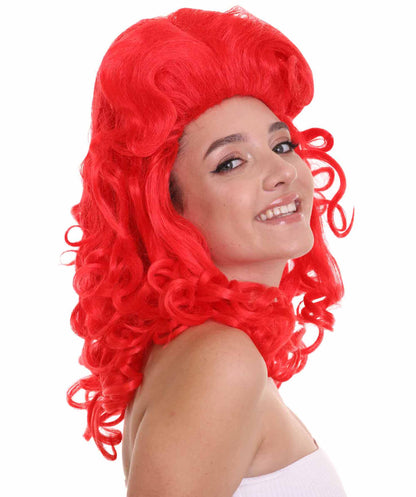 ハロウィンパーティープレミアム H-5247 女性用トロールロングカーリーウィッグ レッド