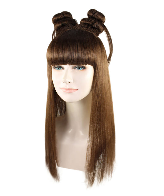 Wigs2you ハロウィン パーティー プレミアム レディース H-1221 快適なフィット感のブラウン アジアン プリンセス ウィッグ