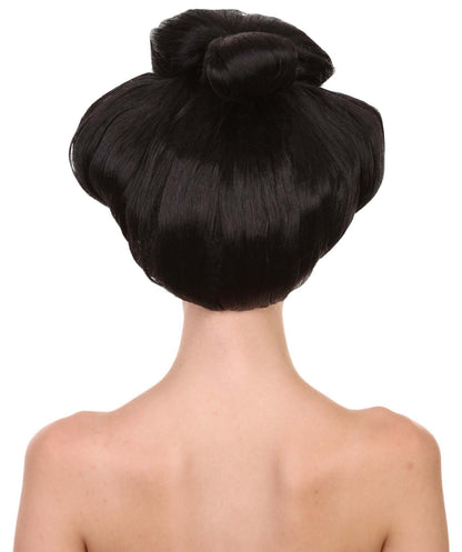 プレミアムハロウィンパーティー 女性 H-5389 ショートレングス アップド ハロウィン アニメーションゲイシャウォリアーウィッグ ブラック