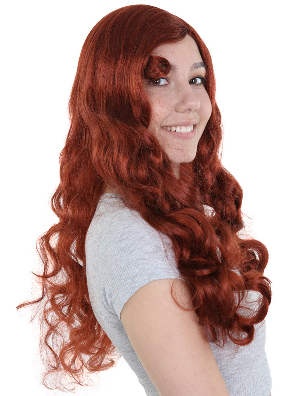 Wigs2you ハロウィン パーティー プレミアム レディース H-1450 簡単に着用でき 快適なフィット感のダーク オーバーン 誘惑者スタイル ウィッグ