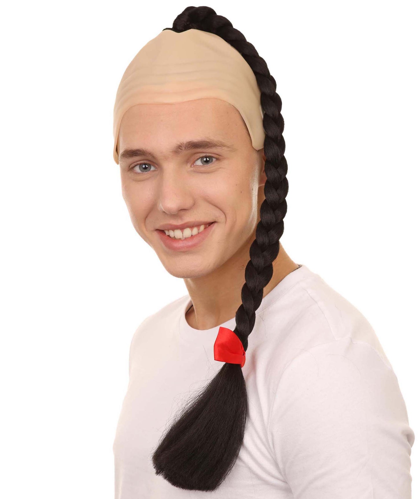 Wigs2you H-2162カンフーマスタースタイルメンズウィッグ黒編組コスプレウィッグ