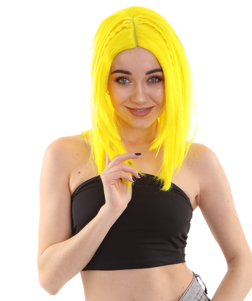 Wigs2you ハロウィンパーティープレミアム レディース H-920 スワンプクイーンウィッグ ネオンイエロー色