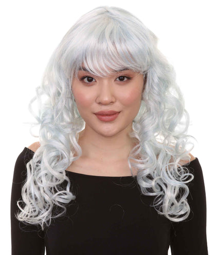 Wigs2you ハロウィンパーティープレミアム レディース H-1016 着用しやすい ベラウィッグ スカイブルー色
