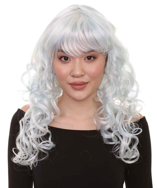 Wigs2you ハロウィンパーティープレミアム レディース H-1016 着用しやすい ベラウィッグ スカイブルー色