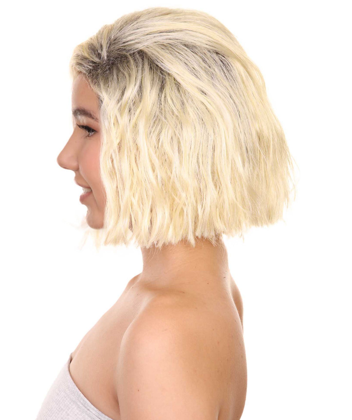 プレミアムハロウィンパーティーレディ H-5410 ショートレングス オンブレポップスターファイヤーワークスウィッグ ブロンドとブラック