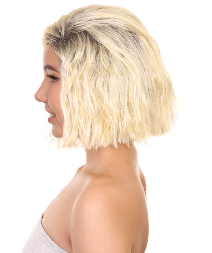 プレミアムハロウィンパーティーレディ H-5410 ショートレングス オンブレポップスターファイヤーワークスウィッグ ブロンドとブラック