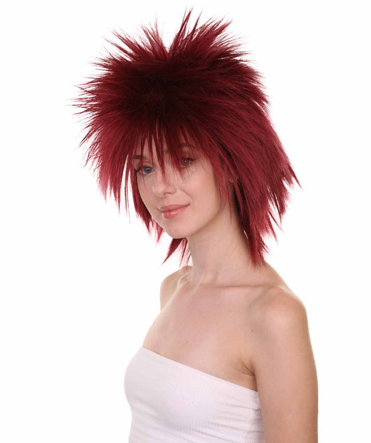 Wigs2you ハロウィンパーティープレミアムレディース H-1702 着け心地が良い とても快適 ファンキーパンク バーガンディウィッグ