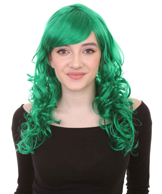 Wigs2you ハロウィンパーティープレミアムレディース H-1002 着用しやすい ベラウィッグ ダークグリーン色