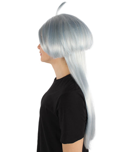 Wigs2you H-6913 大人女性用アニメ「マーキュリー デュエタゴニスト」ロングシルバーウィッグ｜ハロウィンに最適｜難燃性合成繊維