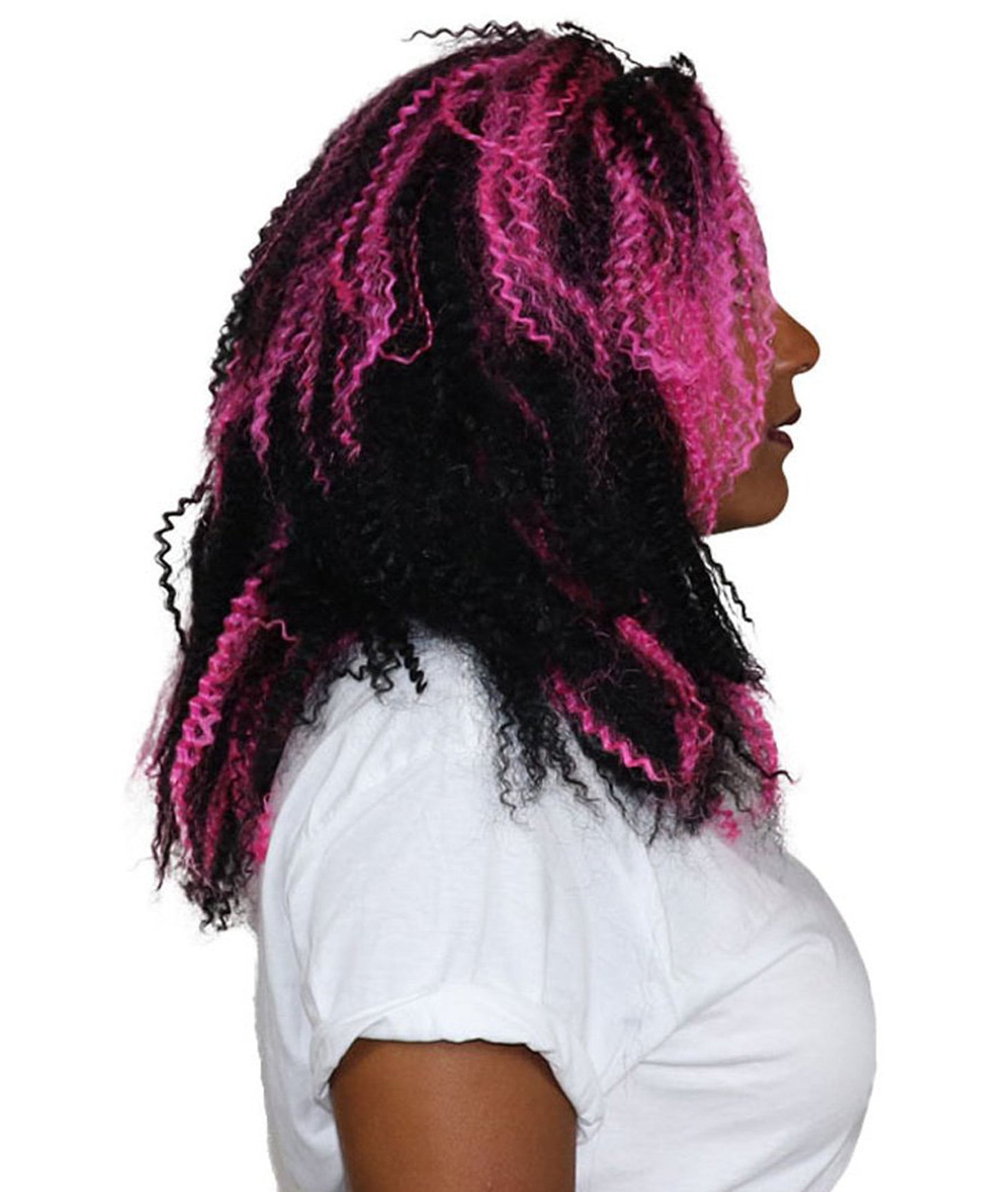 Wigs2you ハロウィンパーティープレミアムレディース H-1863 華やかに見えるヴァンパイア ブラック＆ピンクウィッグ