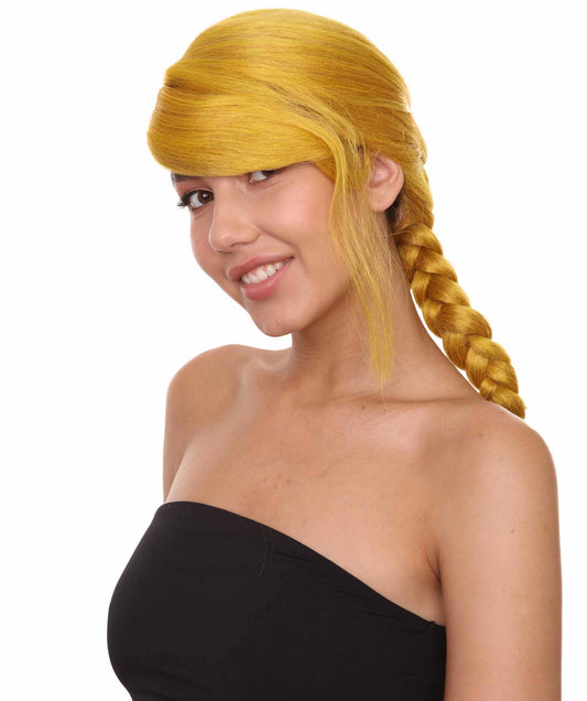 Wigs2you ハロウィン パーティー プレミアム レディース H-1181 快適なフィット感のゴールド編み込みウィッグ