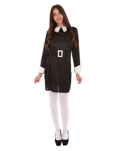 大人の女性用 JCO-354 ブラック コスプレコスチューム ハロウィンに最適 難燃性合成生地