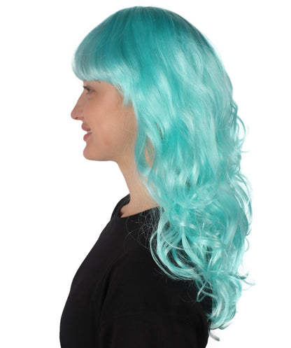 Wigs2you ハロウィンパーティープレミアム H-819 バットマン 女性ジョーカーウィッグ ブルーレイク色