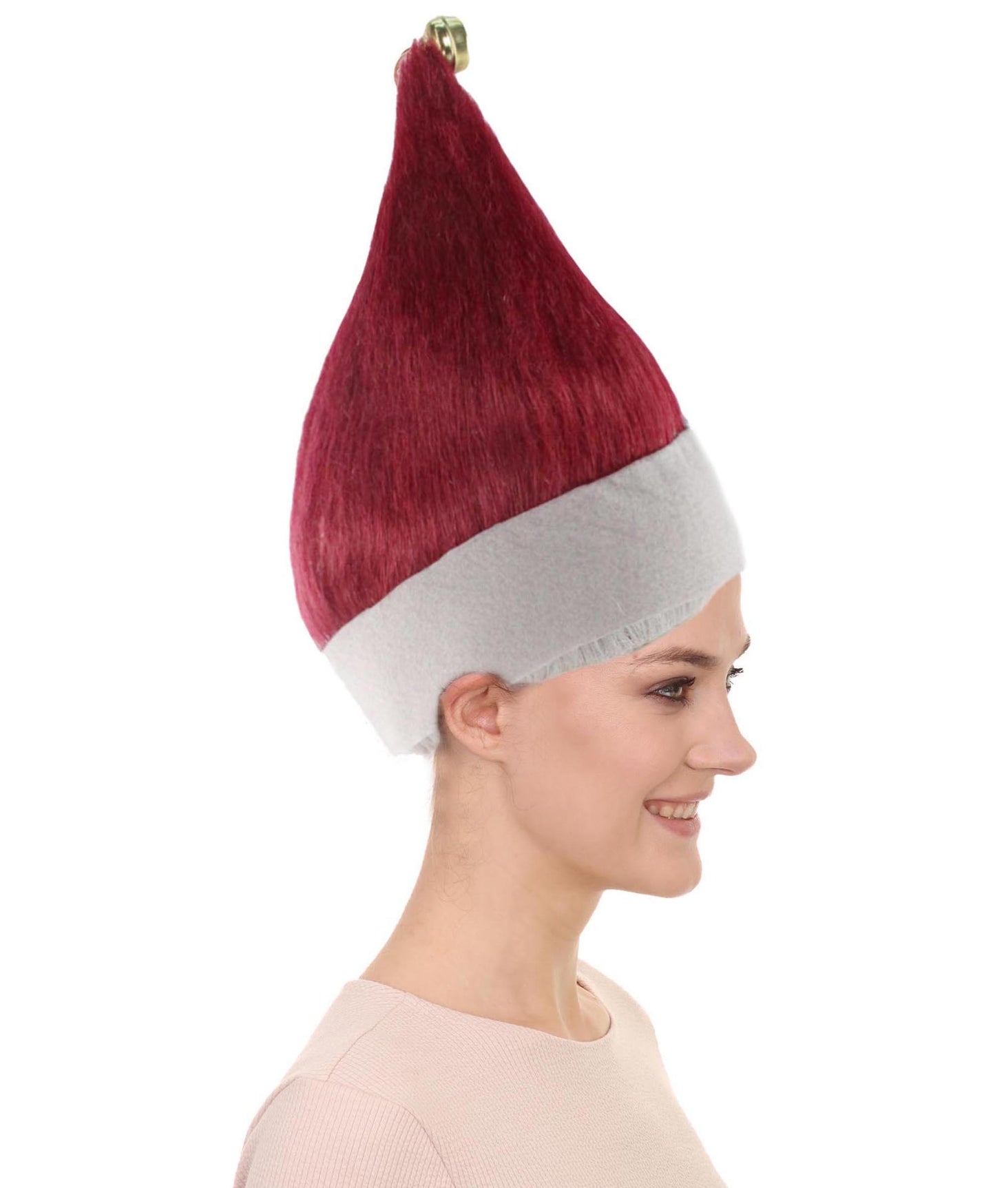 レディース レッド エルフ ウィッグ 1 H-3547 クリスマスウィッグ プレミアム 通気性の良い キャップレスキャップ