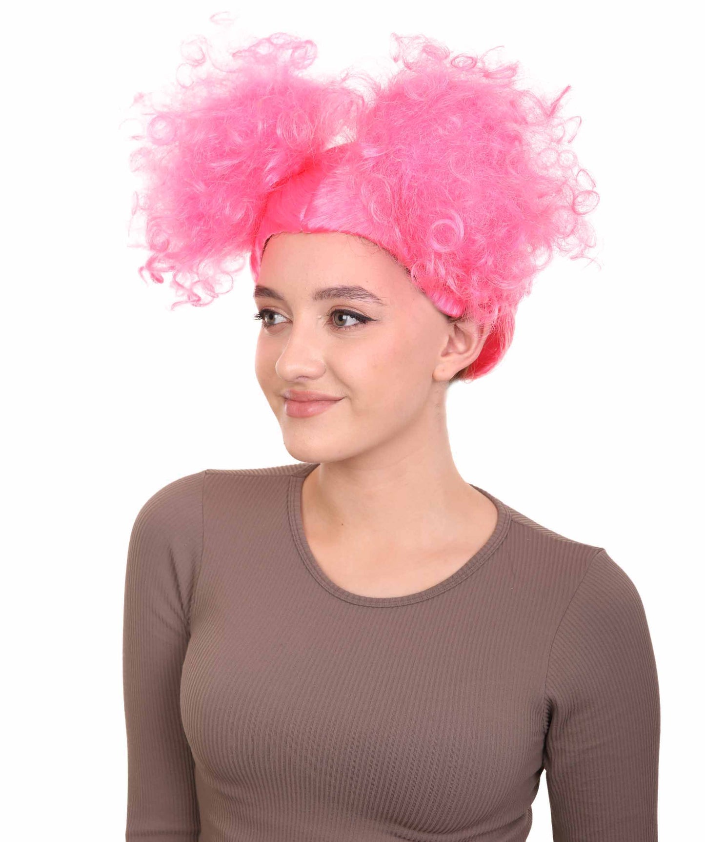 Wigs2you ハロウィンパーティープレミアムレディース H-1811 華やかに見えるピンクハーレクインウィッグ