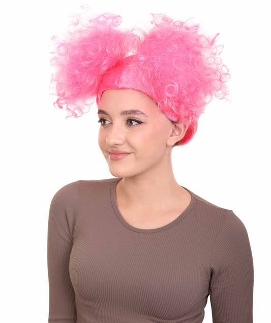 Wigs2you ハロウィンパーティープレミアムレディース H-1811 華やかに見えるピンクハーレクインウィッグ