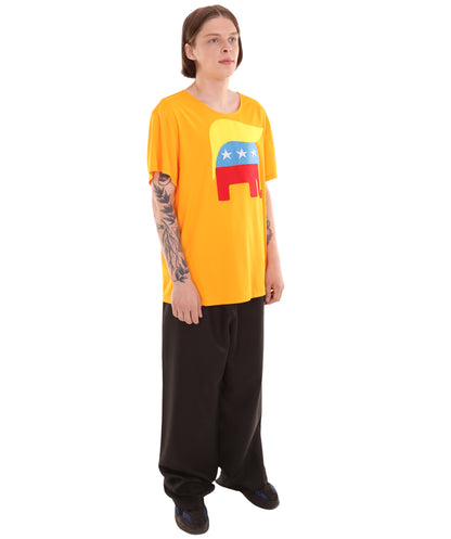 大人用男性向け JCO-172_2 共和党エレファント トランプ風髪型 レッド コスプレ コスチューム