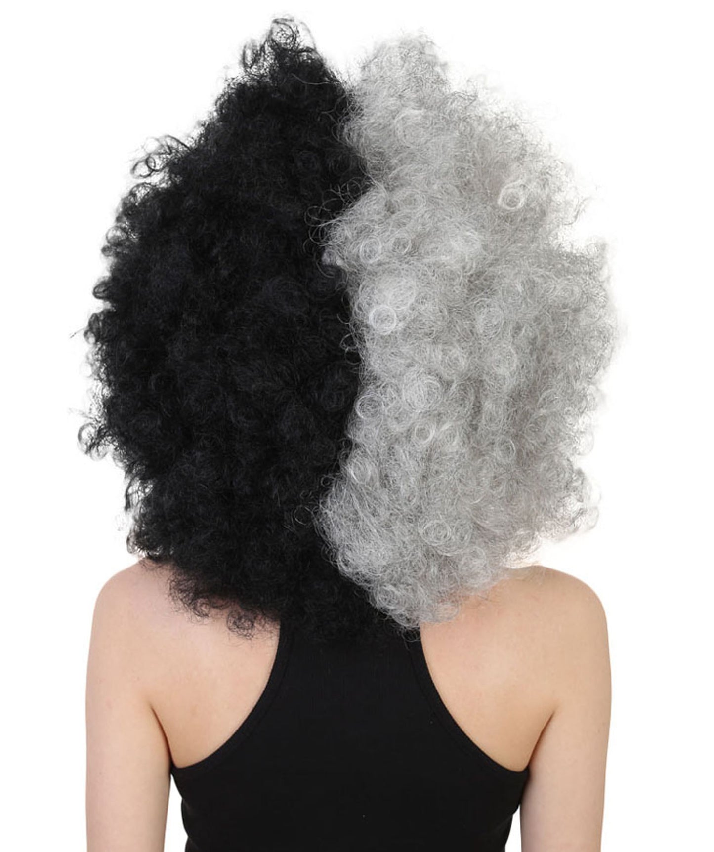 Wigs2you ハロウィンパーティープレミアムレディース H-554 グレー＆ブラック "Afro Clown" ウィッグ