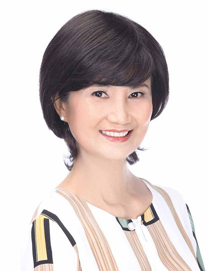 Mrs Styles 中長さ HHB-061 ストレート ヒューマンヘアブレンド パーフェクション ボリュームとカバレッジのため