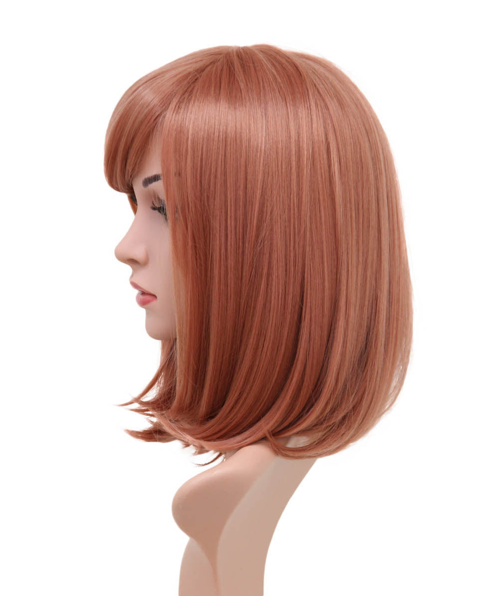 Wigs2You ミディアムストレートウィッグ サイドバング付き フルウィッグ 耐熱ファイバー製 コスプレ・イベント用 - サンディブラウン C-069