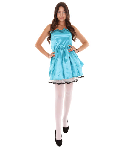 女性用 JCO-342_18 プロムドレス コスプレ アクアブルー コスチューム