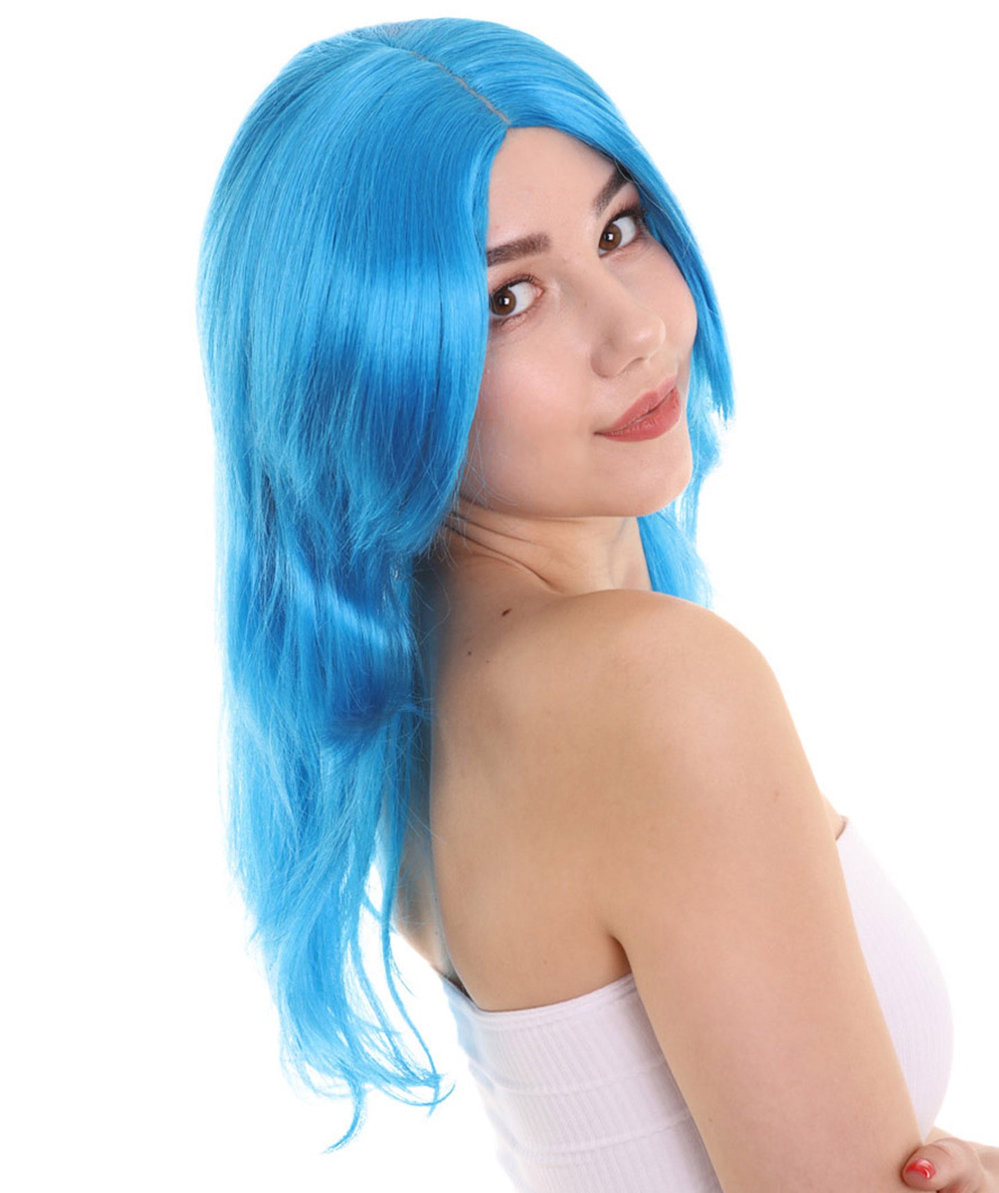 Wigs2you ハロウィンパーティープレミアム H-961 3レイヤーのパーティーガールウィッグ ブルー色