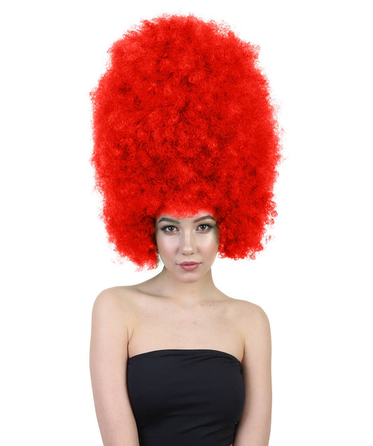 Wigs2youハロウィンパーティープレミアムレディースH-1995 美しい見た目のスーパーサイズジャンボネオンレッドアフロウィッグ