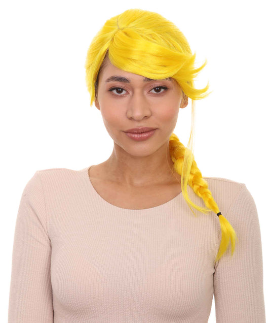 Wigs2you ハロウィン パーティー プレミアム レディース H-1163 とても快適なイエローの編み込みウィッグ