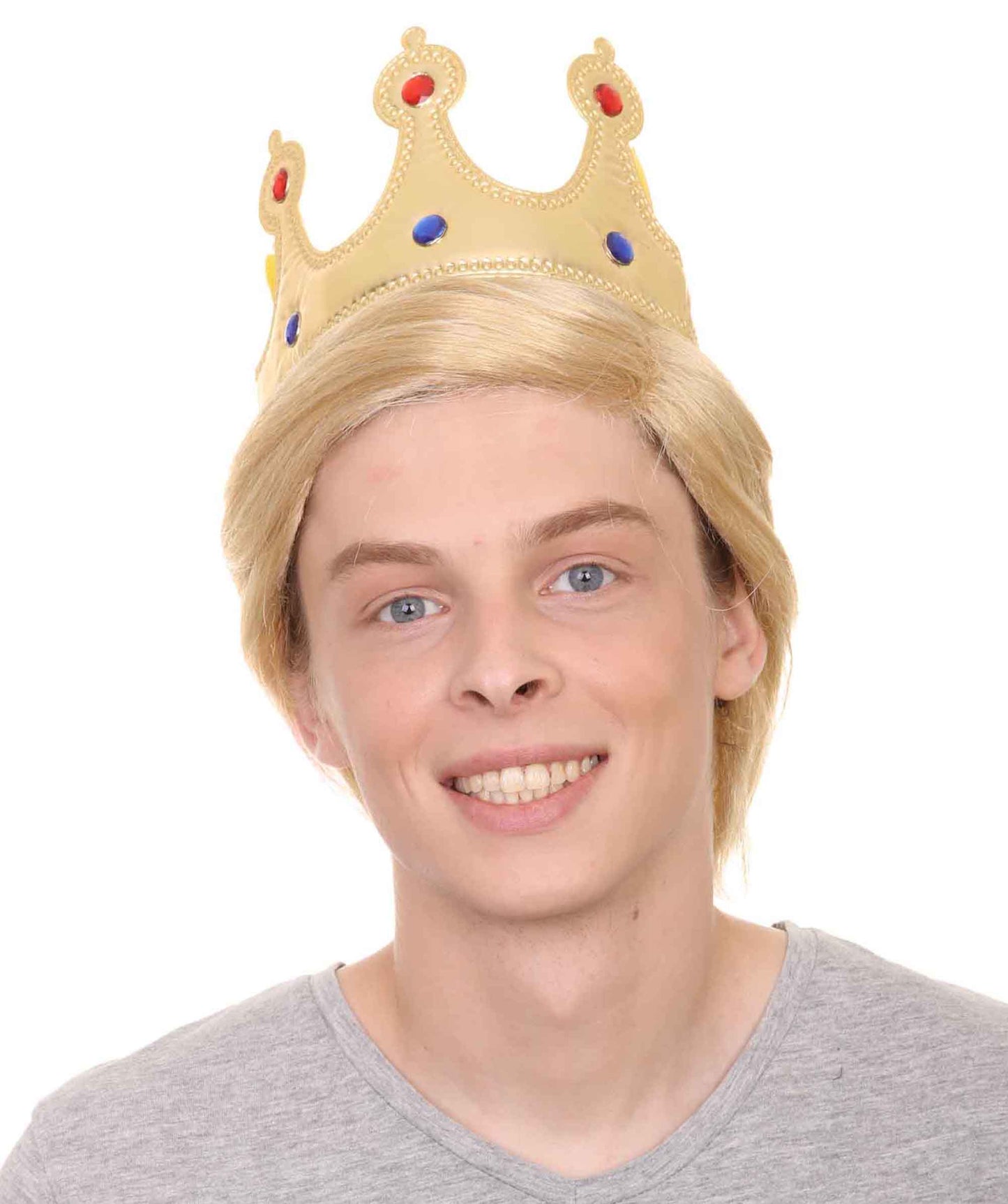 Wigs2you ハロウィンパーティープレミアムメンズ H-1598 着用が簡単 とても快適 独占！トランプ大統領II用のゴールドクラウン付きウィッグ