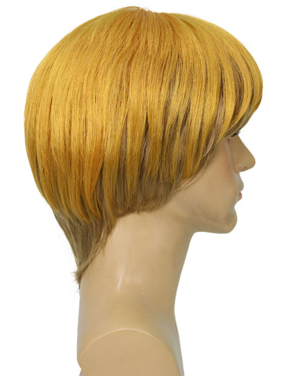 ハロウィンパーティ プレミアム メンズ H-5649 マンガ「タイタンアタック」ブロンドアンダーカット合成繊維ヘアウィッグ