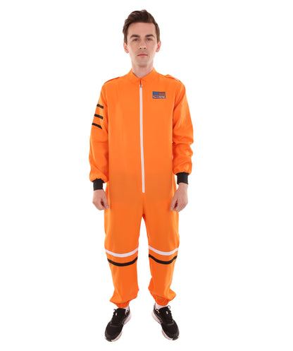 大人用メンズ JCO-290 宇宙飛行士 ジャンプスーツ 制服コスチューム オレンジのコスプレコスチューム