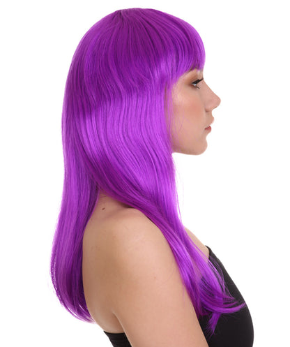Wigs2you ハロウィン パーティー プレミアム レディース H-1070 とても快適なグラマー グリーン ウィッグ ネオン パープル カラー