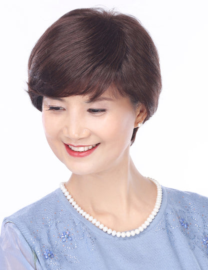 Mrs Styles 短い HHB-058 ヒューマンヘアブレンド パーフェクション ボリュームとカバレッジのため