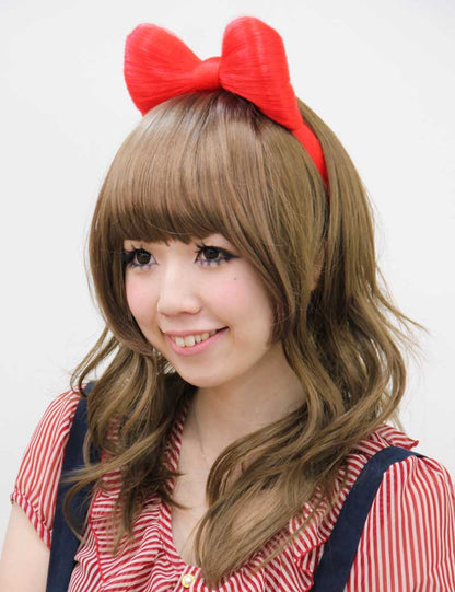 "ヘアアクセサリーガガ風リボンからカチューシャタイプが登場 付け外し楽ちん 大きく立体的で可愛い |W-8215 "