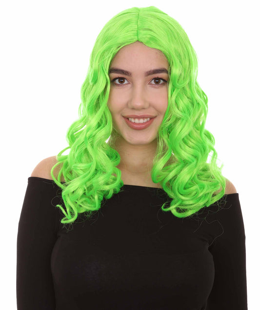 Wigs2you ハロウィンパーティープレミアム レディース H-1085 アリスウィッグ 鏡の国のアリス ライムカラー