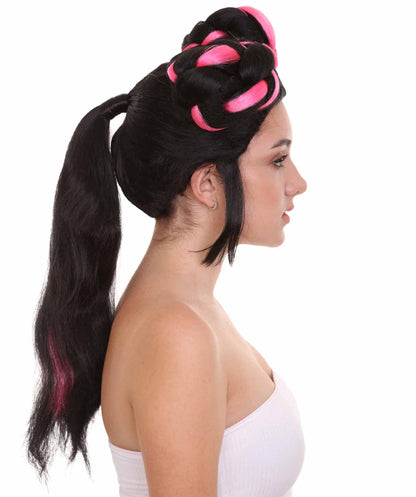 レディース Eurovision 2018 Netta Barzilai バンスタイル H-3839 ユーロビジョンソングコンテスト セレブリティウィッグ プレミアム 通気性の良い キャップレスキャップ