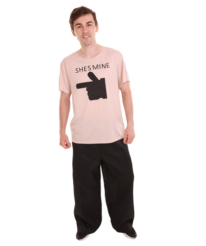 大人向け女性用 JCO-168_11 バレンタインデー ヌード マッチング カップル "He's Mine" Tシャツ コスプレ コスチュームコレクション