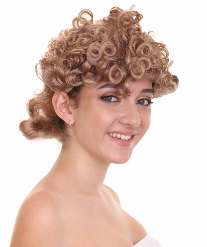 レディース A Series of Unfortunate Events Justice Strauss H-3840 TV/映画ウィッグ プレミアム 通気性の良い キャップレスキャップ