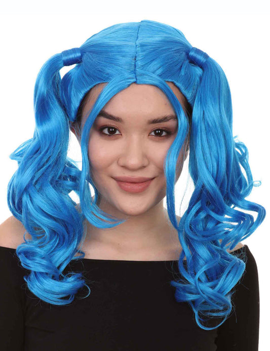 Wigs2you ハロウィンパーティー プレミアム レディース H-743 ドリー ピグテール ウィッグ ロイヤルブルー色