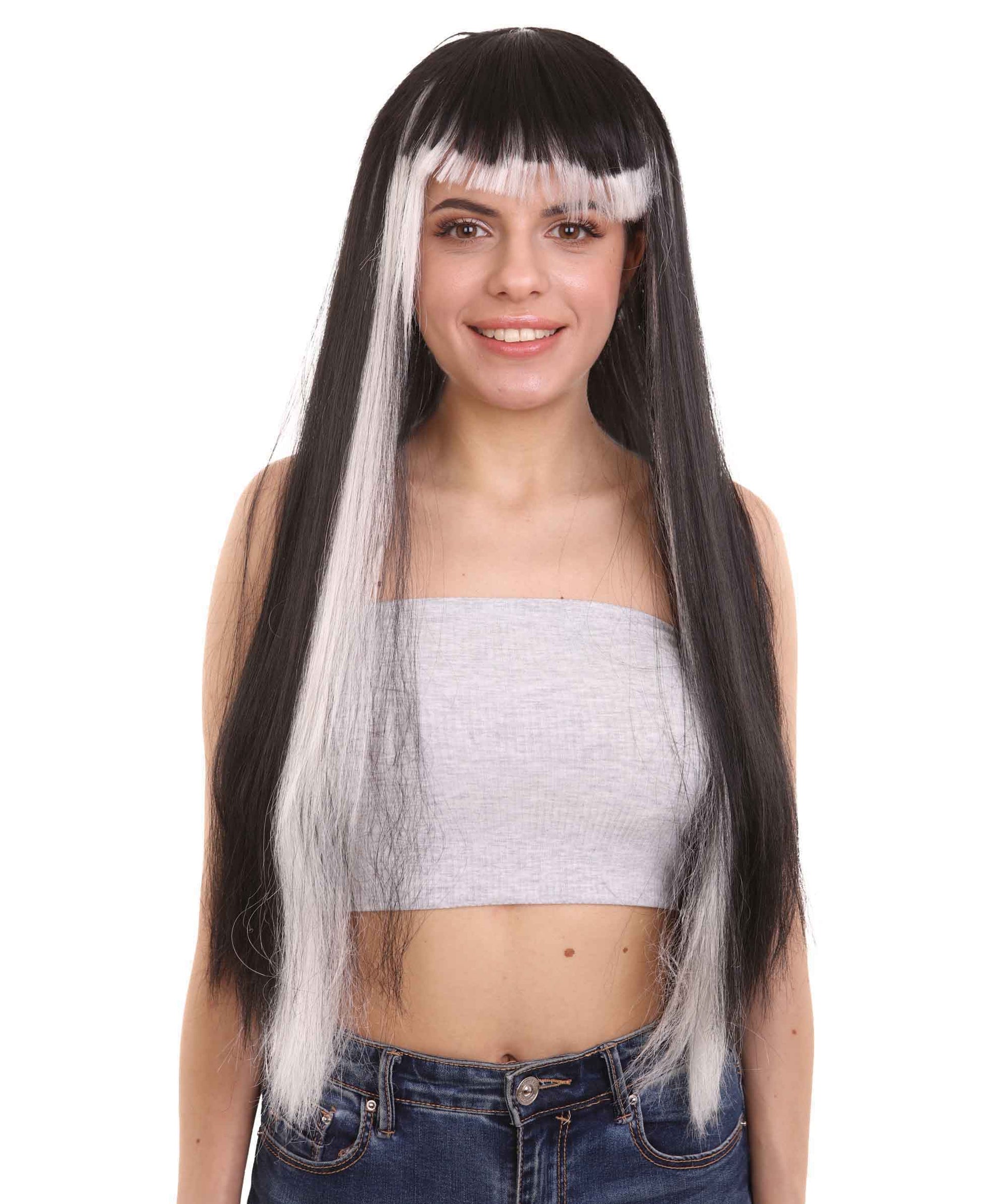 ハロウィンパーティープレミアムレディース H-3408 トゥートーンゴシックヴァンパイアウィッグコレクション