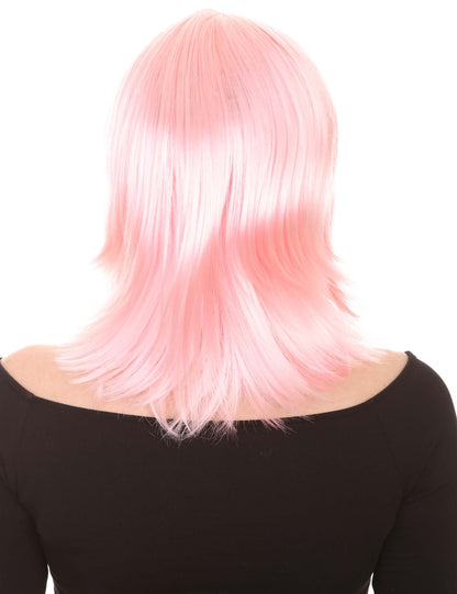 Wigs2you ハロウィン パーティー プレミアム H-1428 簡単に着用でき 快適なフィット感の女性ショート Lt ピンクウィッグ