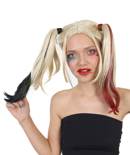 悪者女性のかつら|コスプレ・ブロンドのかつら|割増空気を通すCaplessなキャップH-473
