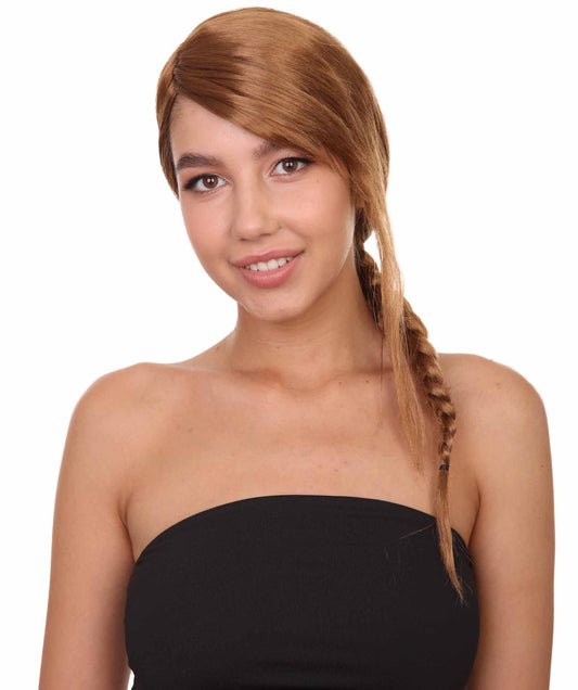 Wigs2you ハロウィン パーティー プレミアム レディース H-1182 快適フィット ライトブラウン 編み込みウィッグ