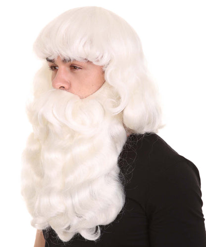 ハロウィンパーティープレミアム 男性用 H-3615 サンタ ウィッグ＆ひげ