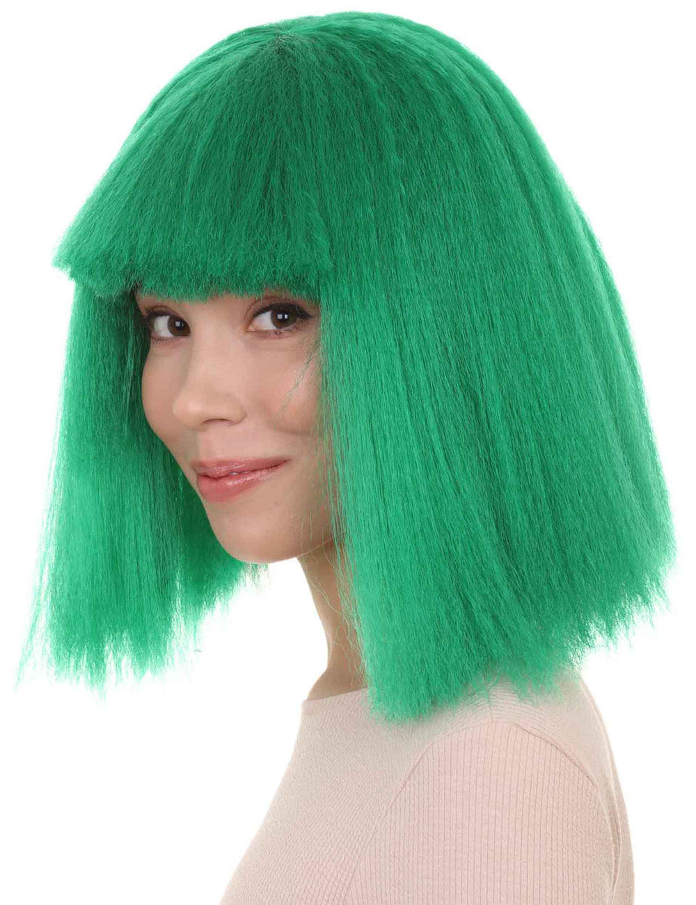 Wigs2you ハロウィンパーティープレミアムレディース H-1498 美しいルックを手に入れよう！ポップスターダークグリーンウィッグ