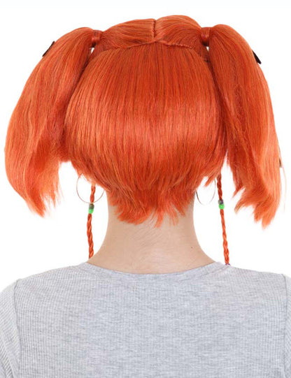 Wigs2you ハロウィンパーティープレミアム レディース H-694 バットエンジェルウィッグ オレンジ色