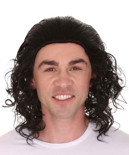 Wigs2you ハロウィンパーティープレミアム H-2147 ゲーム・オブ・スローンズ ジョンブラックカーリーウィッグ あなたのためにカスタマイズ 男性の髪の部分の調整プロセス