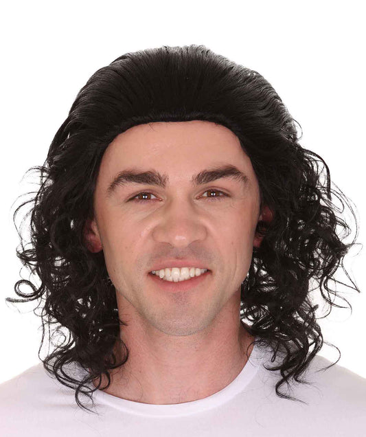 Wigs2you ハロウィンパーティープレミアム H-2147 ゲーム・オブ・スローンズ ジョンブラックカーリーウィッグ あなたのためにカスタマイズ 男性の髪の部分の調整プロセス