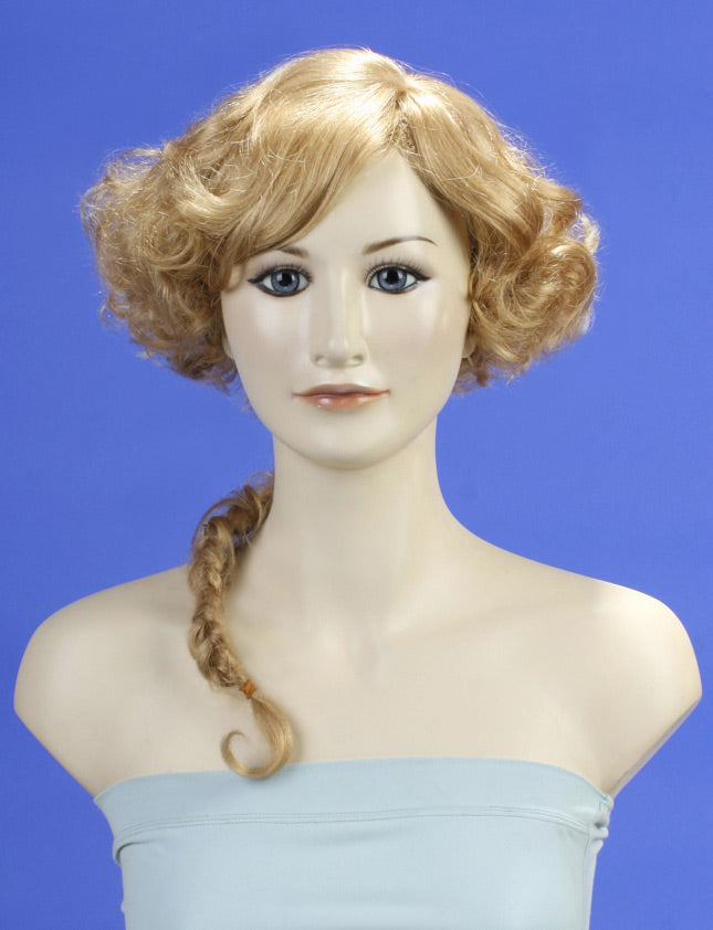 ハロウィンパーティープレミアムレディース W-332 ライトブロンド ファンシーキャラクターファッションウィッグ ソフト合成繊維