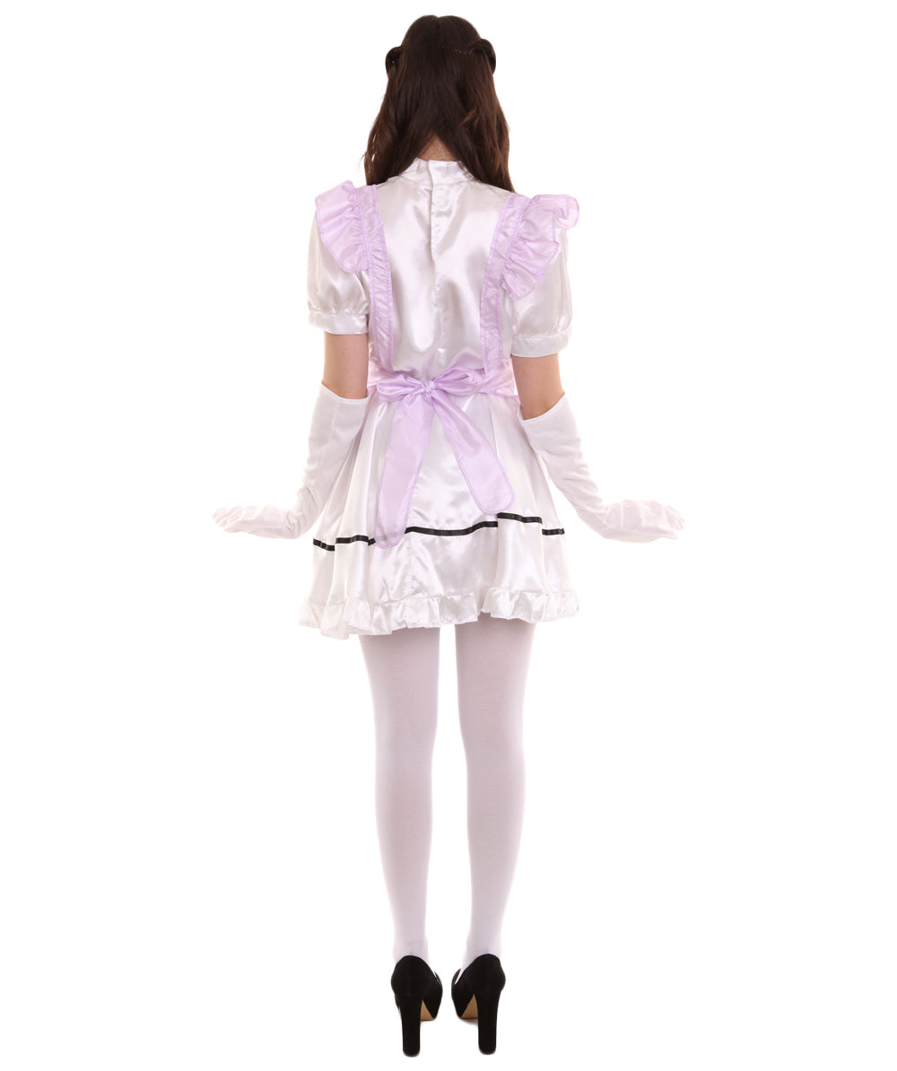 女性用 JCO-326_14 アニメ コスプレ フレンチメイド ファンシー ドレス ライトパープル コスプレ コスチューム